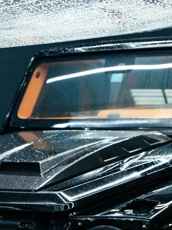 Film sheet stretched over the G63 before shaping