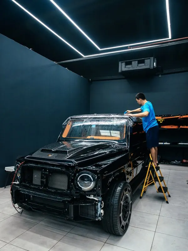The G63 mid-wrap in the CARENGINEERING studio